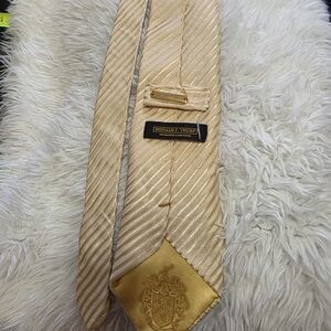 Gold Striped Men’s Tie - Luxury Designer Style